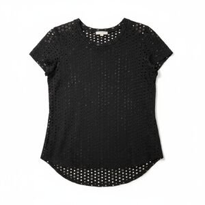 Wilfred Black Short Sleeve Cut Out Tee